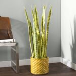 Panama 35″ Sansevieria Artificial Snake Plant Succulent in Pot Liner - Chic Decora