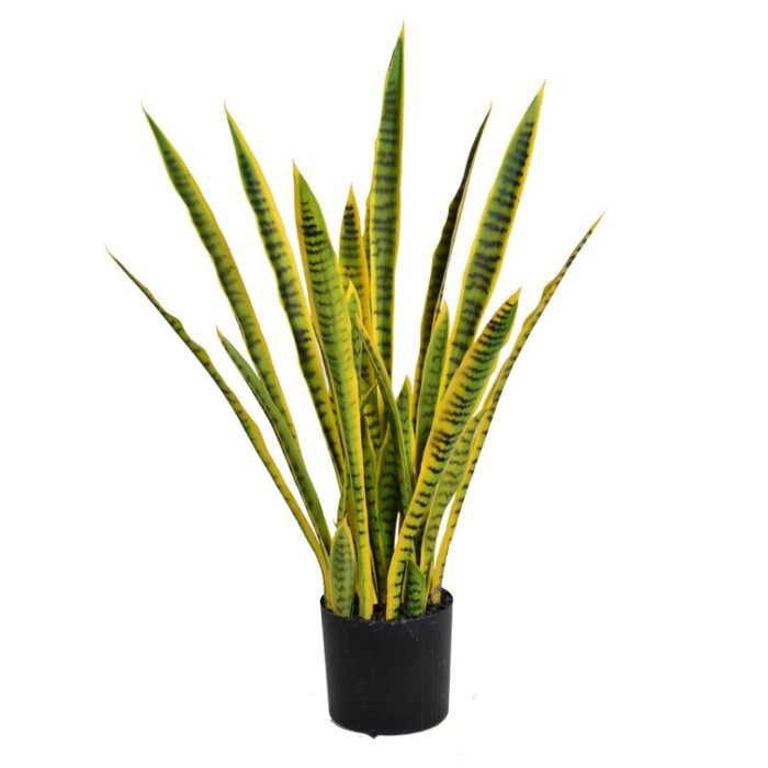 Panama 35″ Sansevieria Artificial Snake Plant Succulent in Pot Liner - Chic Decora