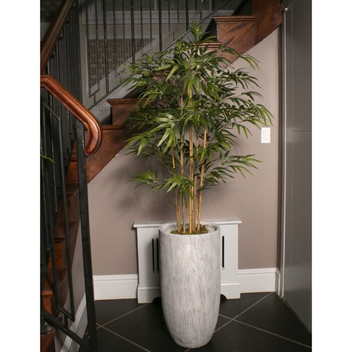 Panama 59” Faux Bamboo Plant in Fiberstone Planter - Chic Decora