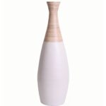 Percy 31.5 inch Spun Bamboo Tall Trumpet Floor Vase -Handmade Bamboo Vase, Floor Standing Vase - Chic Decora