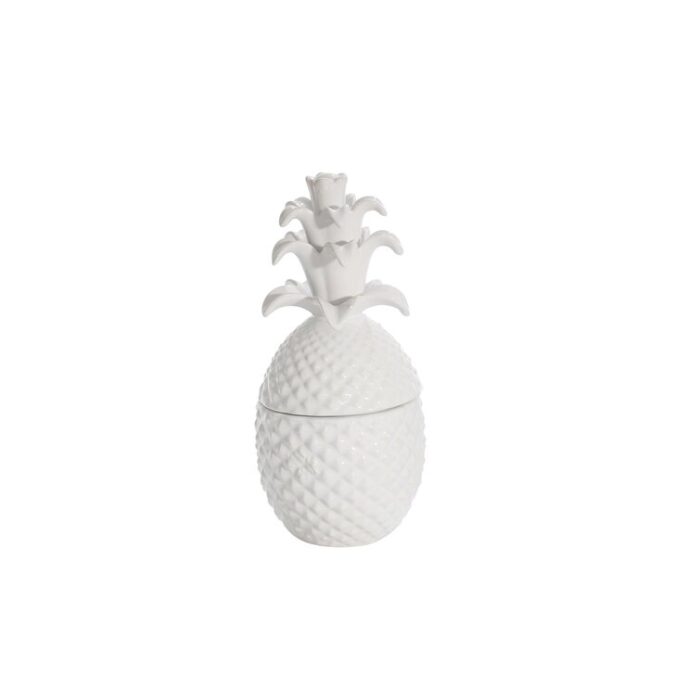 Pineapple Motif Covered Storage Jar - Chic Decora