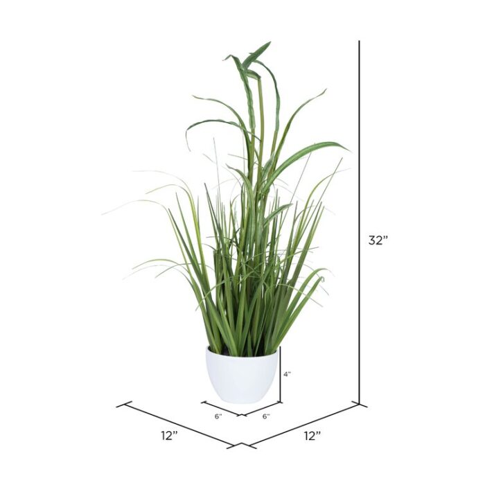 Potted Artificial Bamboo and Grass - Chic Decora