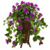 31” Faux Flowering Plant in Wood Planter - Chic Decora