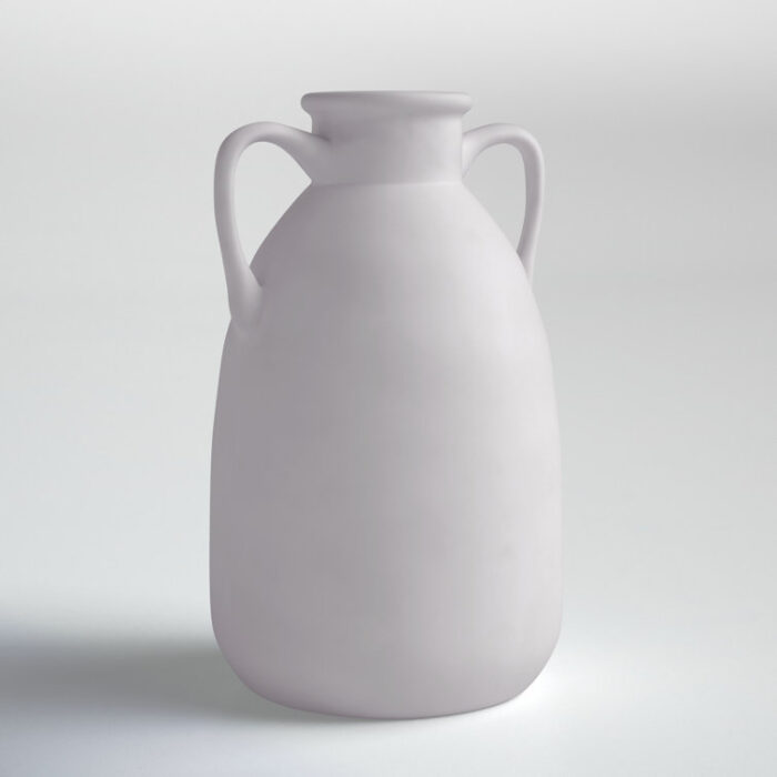 Rachael 10″ Ceramic Vase with Handles - Chic Decora