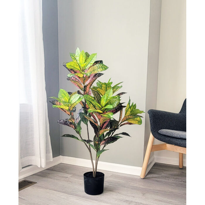 Real touch Artificial Croton Tree in Pot - Chic Decora