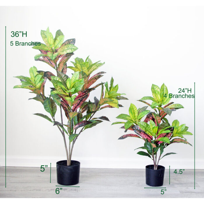 Real touch Artificial Croton Tree in Pot - Chic Decora