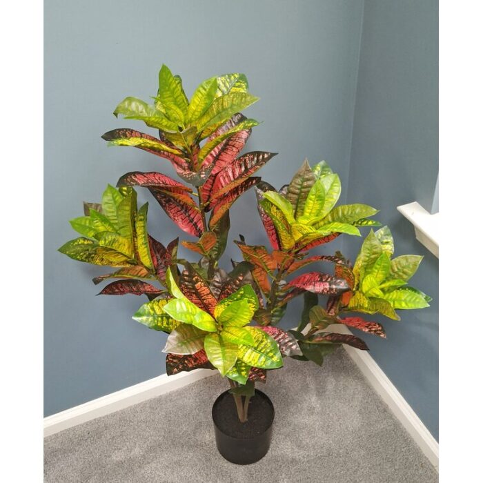 Real touch Artificial Croton Tree in Pot - Chic Decora