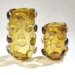 Rondelle Vase-Amber - Chic Decora