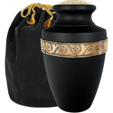 Serenity Beautiful Cremation Urn For Human Ashes – With Velvet Bag - Chic Decora