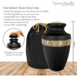 Serenity Beautiful Cremation Urn For Human Ashes – With Velvet Bag - Chic Decora