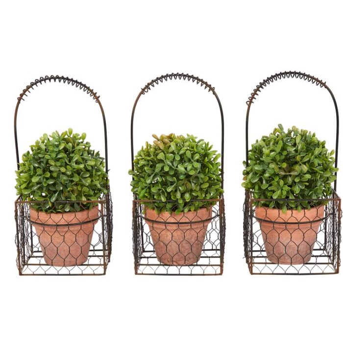 Topiary Life 1 9.5” Faux Boxwood Topiary in Pot - Chic Decora