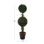 Topiary Life 3 36” Faux Podocarpus Topiary in Pot - Chic Decora