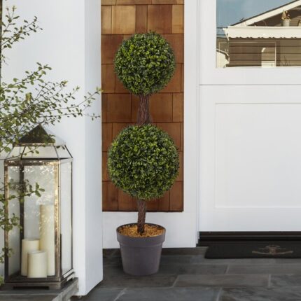 Topiary Life 3 36” Faux Podocarpus Topiary in Pot - Chic Decora