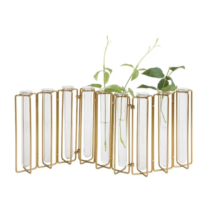 Truckee Tests Tube Vases in Metal Stand - Chic Decora