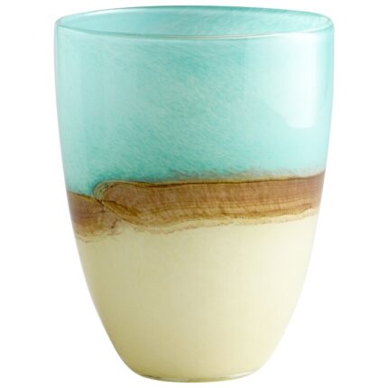 Turquoise Earth Glass Table Vase - Chic Decora