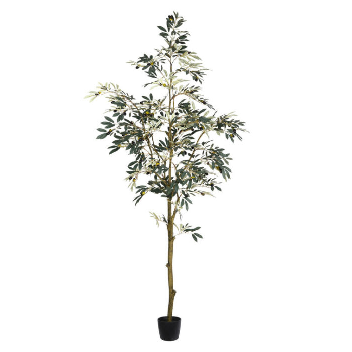 Vickerman 7′ Artificial Potted Olive Tree. - Chic Decora