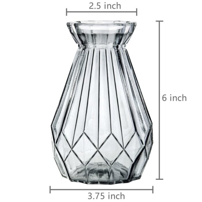 VillaGrove Glass Table Vase - Chic Decora