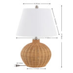 Waylon Wicker/Rattan Table Lamp - Chic Decora