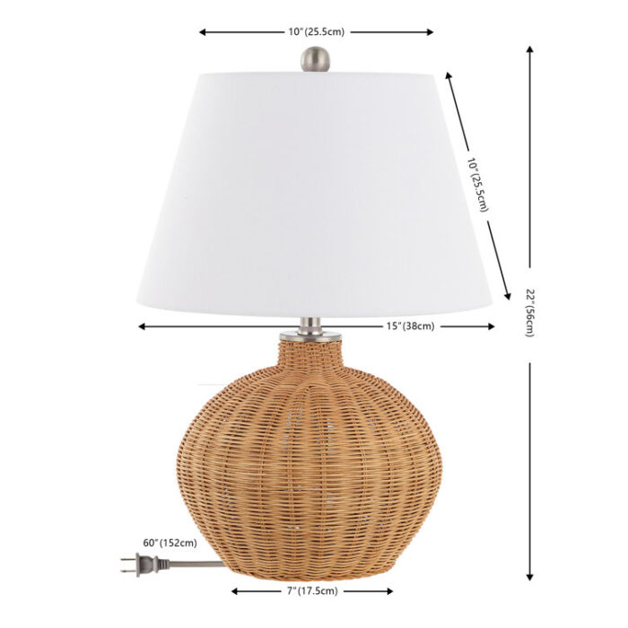 Waylon Wicker/Rattan Table Lamp - Chic Decora