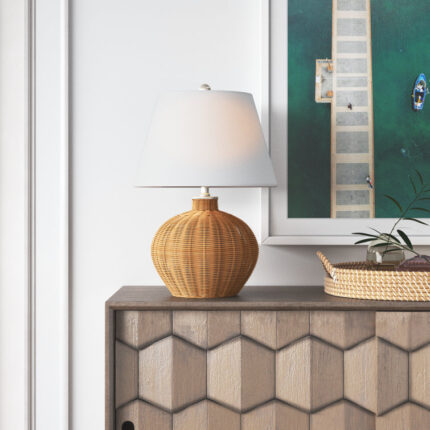 Waylon Wicker/Rattan Table Lamp - Chic Decora