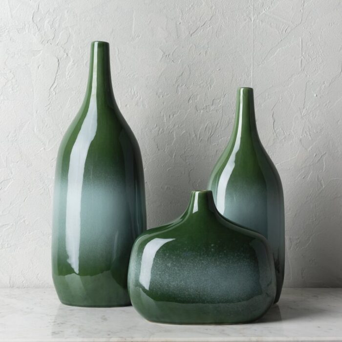 Weedman 3-Piece Set of Ceramic Table Vases - Chic Decora