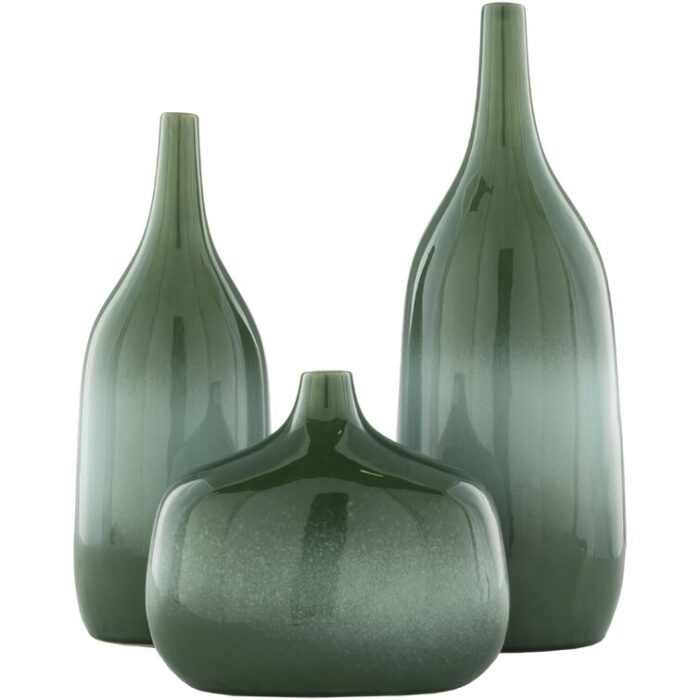 Weedman 3-Piece Set of Ceramic Table Vases - Chic Decora