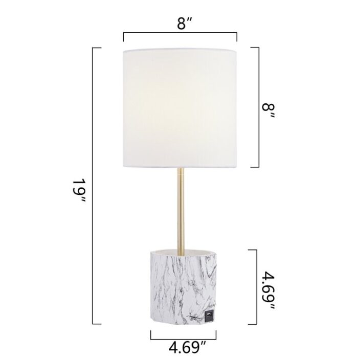 Winifred Resin USB Accent Lamp - Chic Decora