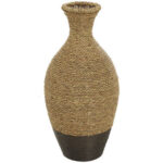 Wolton Brown/Dark Brown Seagrass Table Vase - Chic Decora