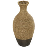 Wolton Brown/Dark Brown Seagrass Table Vase - Chic Decora