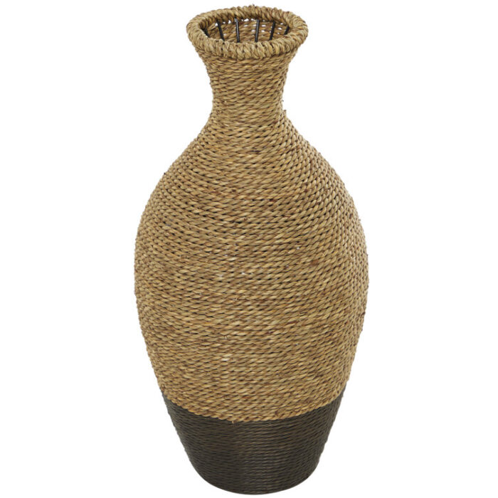 Wolton Brown/Dark Brown Seagrass Table Vase - Chic Decora