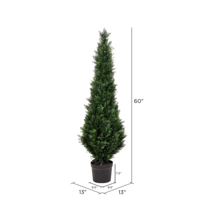 Yarbro Faux Cedar Topiary in Planter - Chic Decora