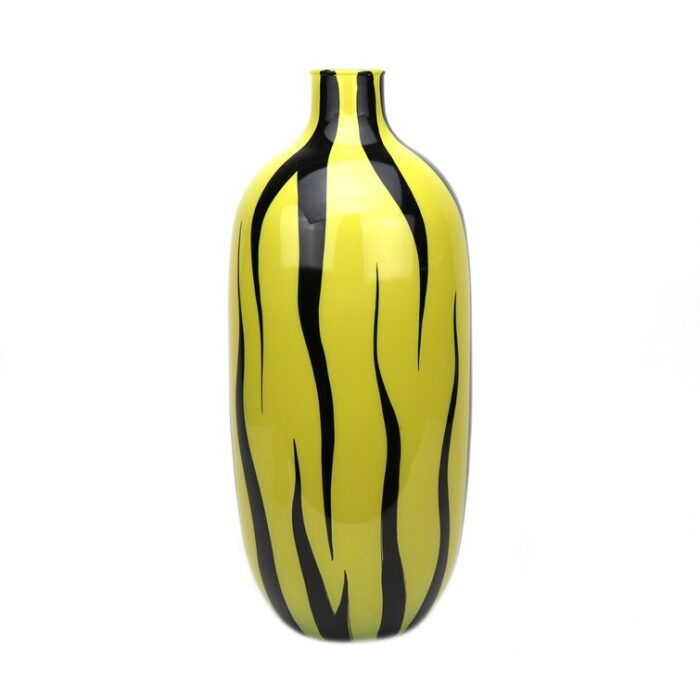 Zebra Handmade Glass Table Vase - Chic Decora