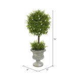 Artificial Green Oregon Juniper Topiary - Chic Decora