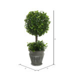 13” Faux Boxwood Topiary in Urn - Chic Decora