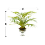 Akeyah Faux Palm Plant in Glass Vase - Chic Decora