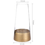 Crichlow Clear & Gold Glass Table Vase - Chic Decora