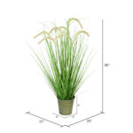 Artificial Potted Green Grass and Cattails - Chic Decora