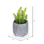 Faux Succulent Plant in Stone Pot - Chic Decora