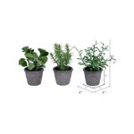 7” Faux Herbs Plant in Pot - Chic Decora