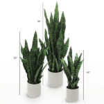 Artificial Sansevieria Snake Plant in Pot - Chic Decora