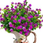 Bougainvillea Flowering Silk Plant with Decorative Urn, UV Resistant (Indoor/Outdoor) - Chic Decora