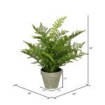 19” Faux Fern Plant in Pot - Chic Decora