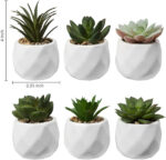 3.93” Faux Succulent Plant in Ceramic Pot - Chic Decora