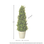 Artificial Boxwood Cone Topiary in Planter - Chic Decora