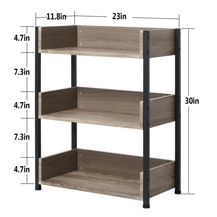 Chrystin 30″ H x 23″ W Iron Etagere Bookcase - Chic Decora