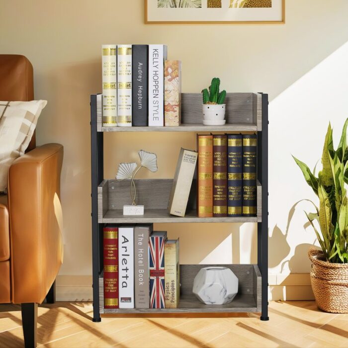 Chrystin 30″ H x 23″ W Iron Etagere Bookcase - Chic Decora