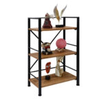 23.6” W Iron Solid Wood Etagere Bookcase - Chic Decora