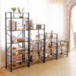 23.6” W Iron Solid Wood Etagere Bookcase - Chic Decora