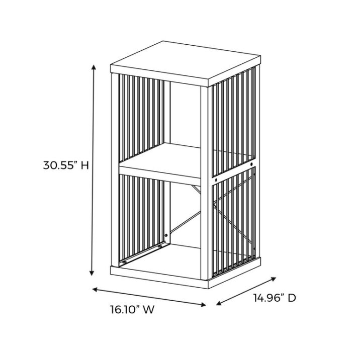 30.55″ H x 16.1″ W Steel Cube Bookcase - Chic Decora