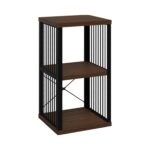 30.55″ H x 16.1″ W Steel Cube Bookcase - Chic Decora